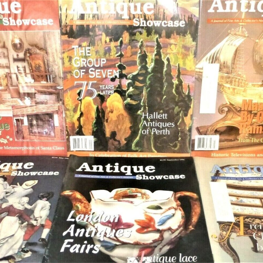 7x 1996 ANTIQUE SHOWCASE Magazine Journal of Fine Arts & Notions Collectible